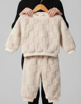 Cloud-Soft Checker Fleece Set