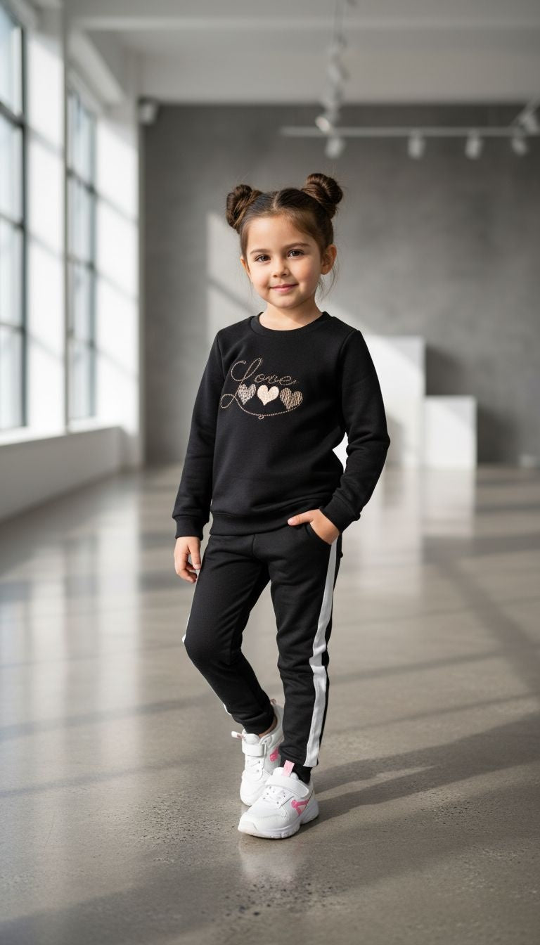 Sweet & Stylish: Heart Print Sweatshirt