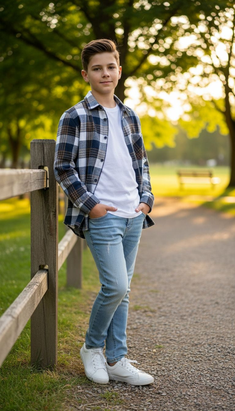 Classic Plaid Button-Up Shirt