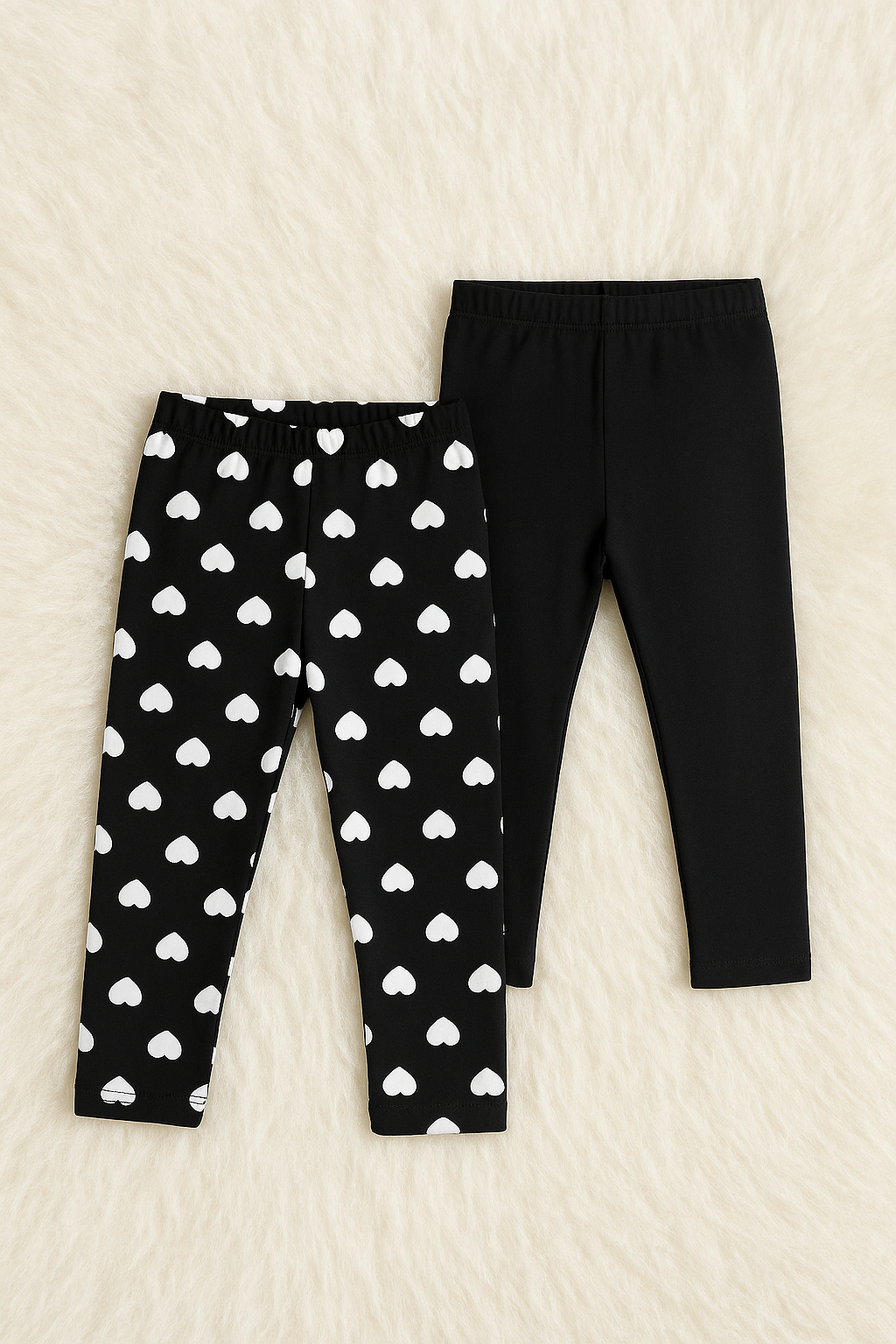 Love Hearts & Classic – Leggings 2‑Pack