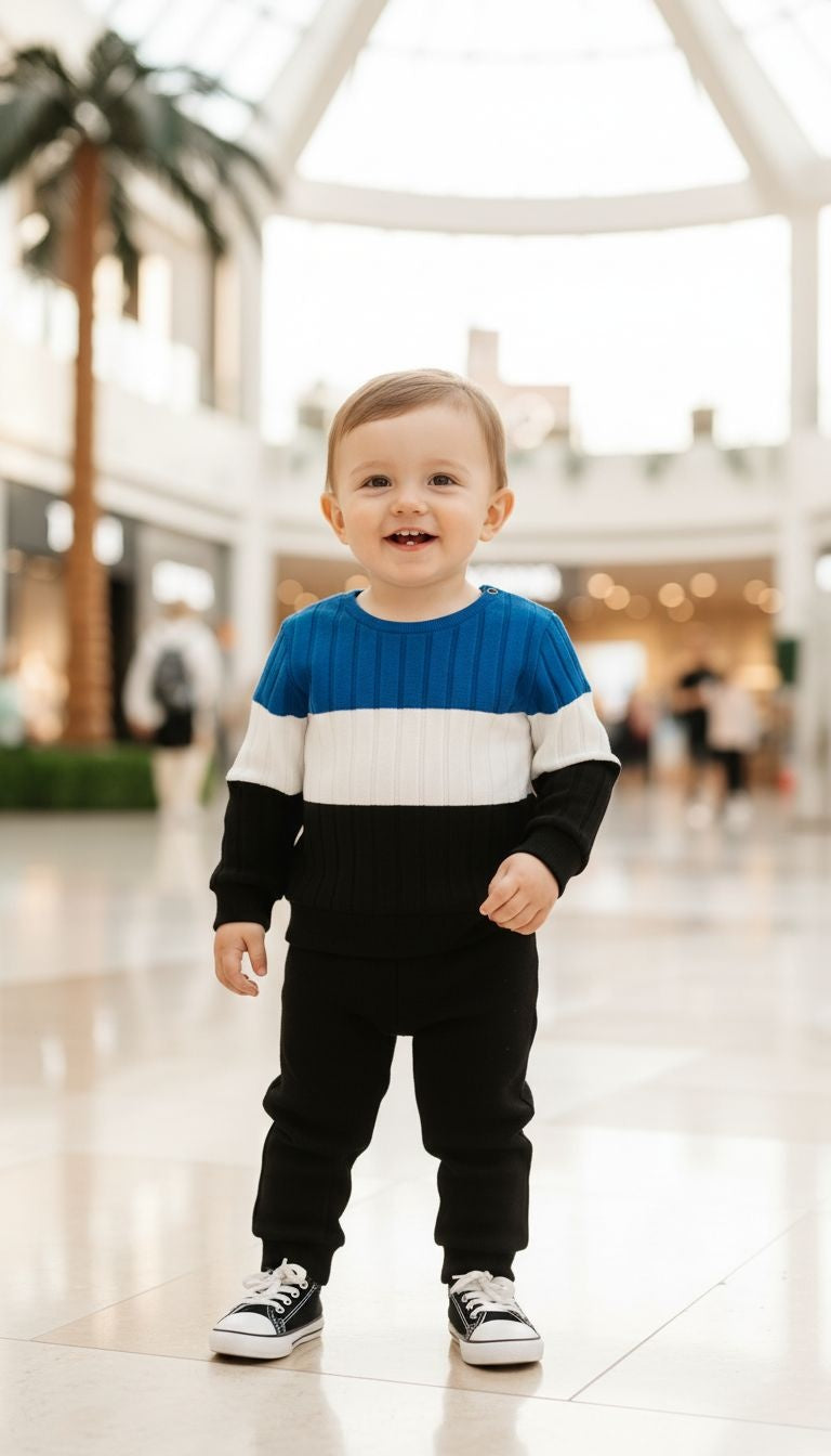 Bold Stripes Knit Set