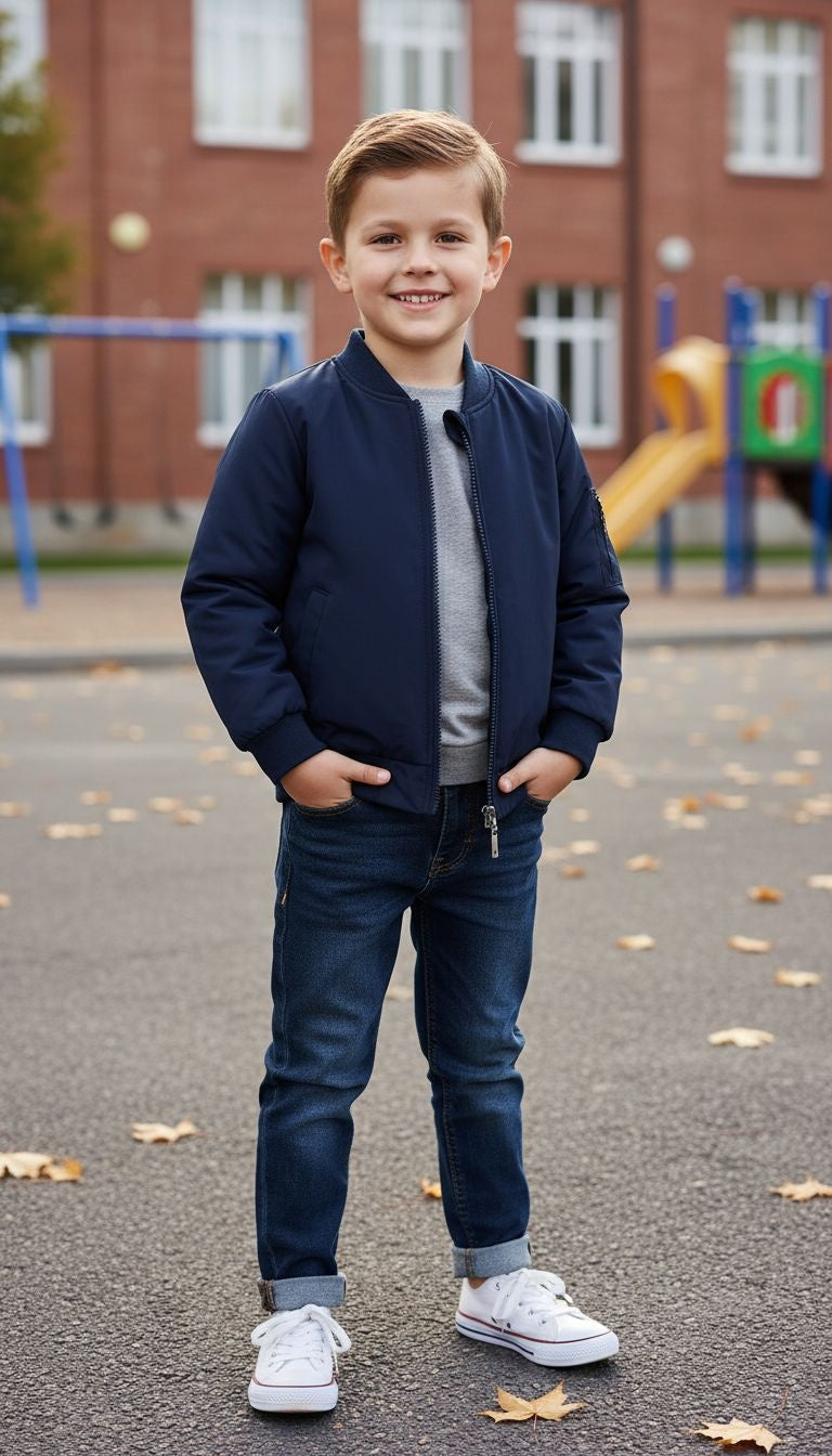 Cozy Fleece-Lining Zip Jacket