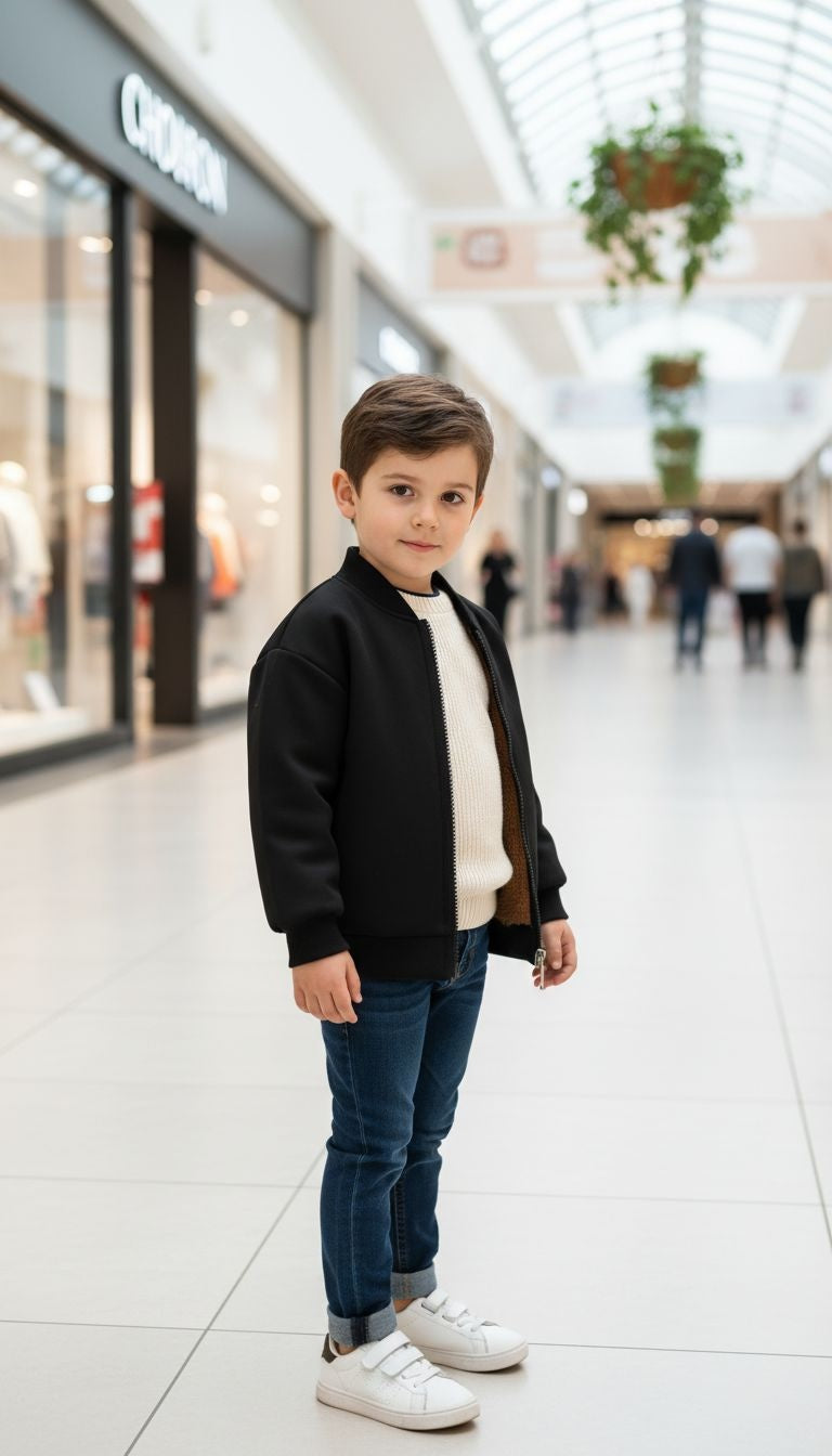 Cozy Fleece-Lining Zip Jacket