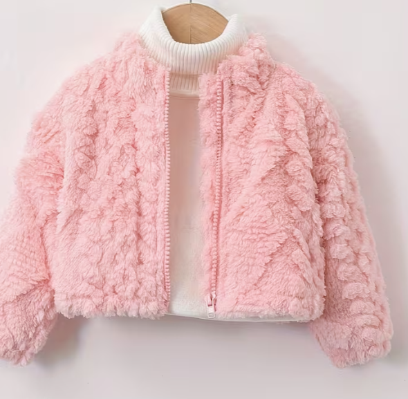 Pink Plush Sherpa Jacket