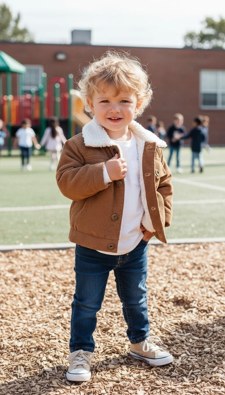 Corduroy Sherpa-Lined Jacket