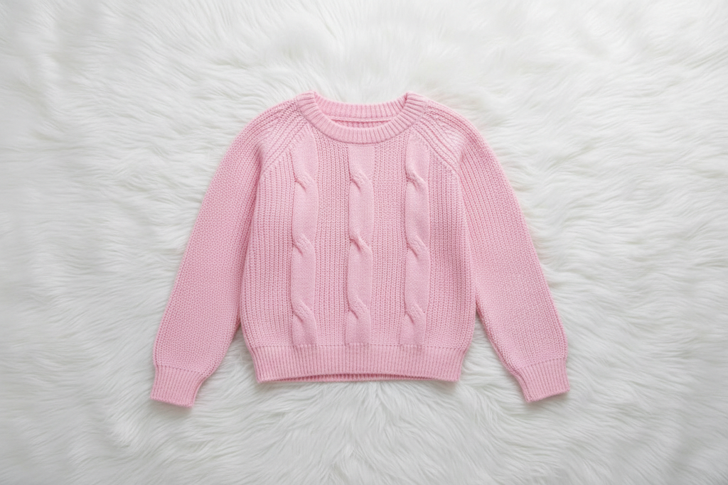 Soft & Sweet: Baby Pink Cable Knit Sweater