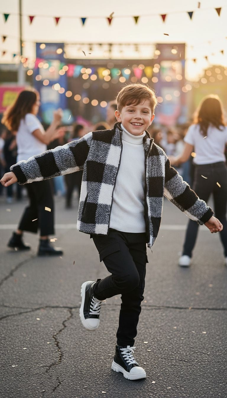 Cozy & Classic: Checkered Sherpa Jacket