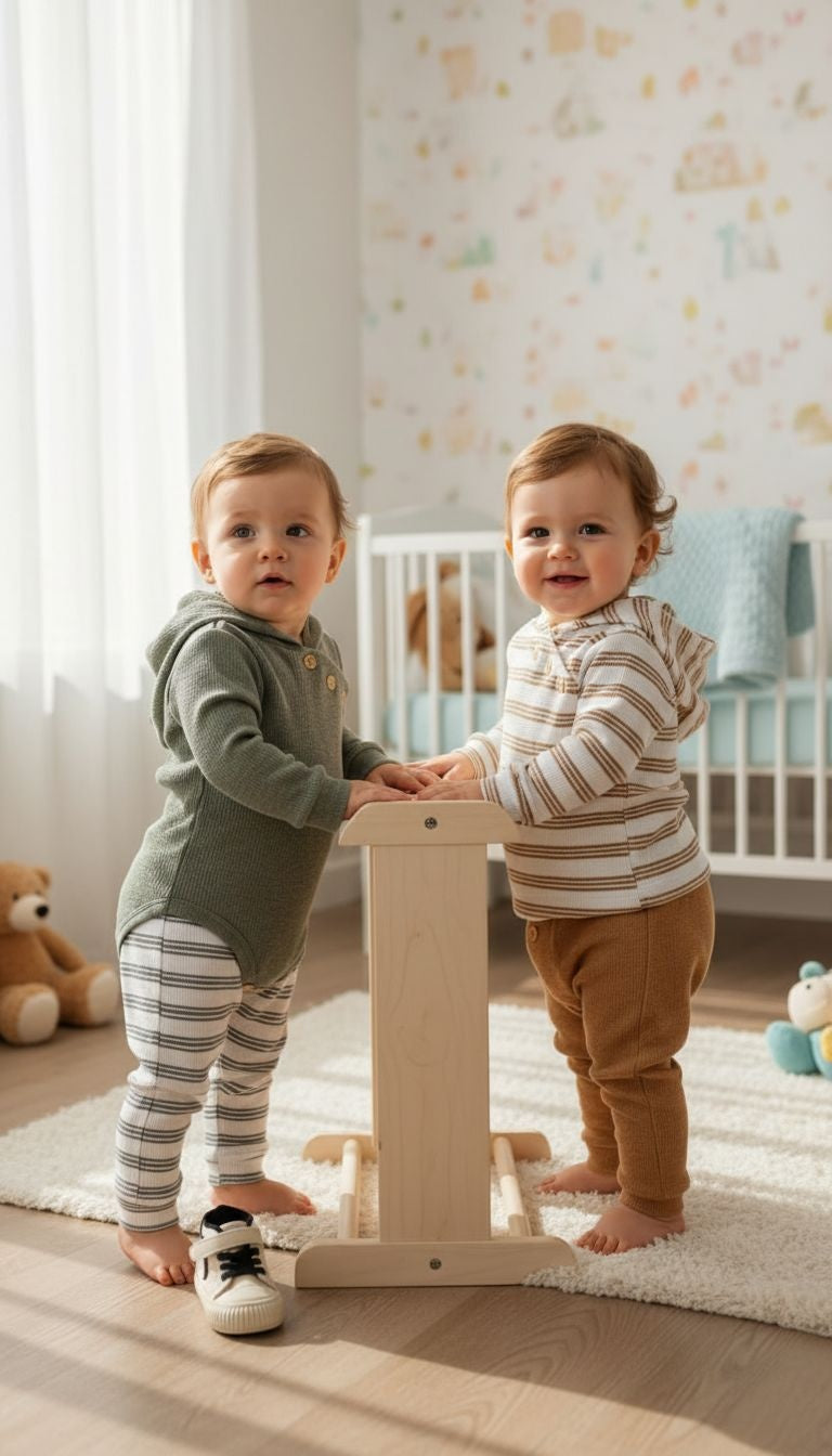 Mix & Match Comfort: Hooded Baby Bodysuit and Pants Set (4-Piece)