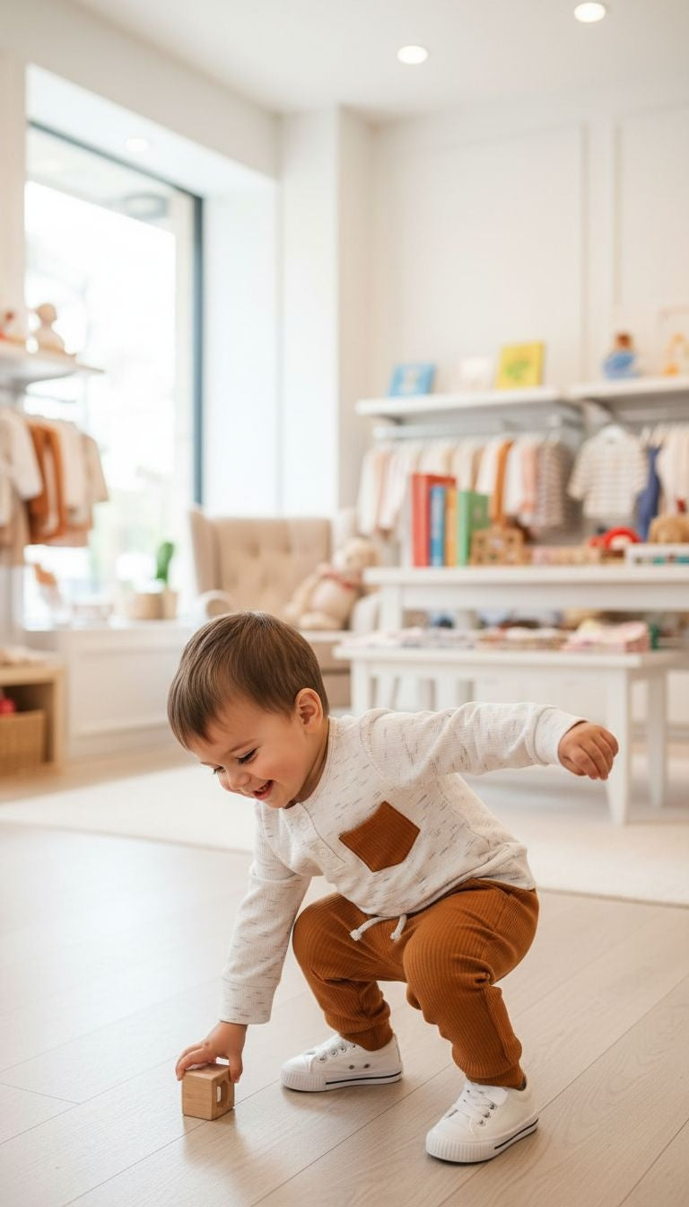 Stylish Comfort: Two-Piece Top & Jogger Set in Cream and Rust