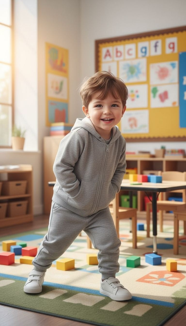 Everyday Comfort: Grey Hoodie and Jogger Set