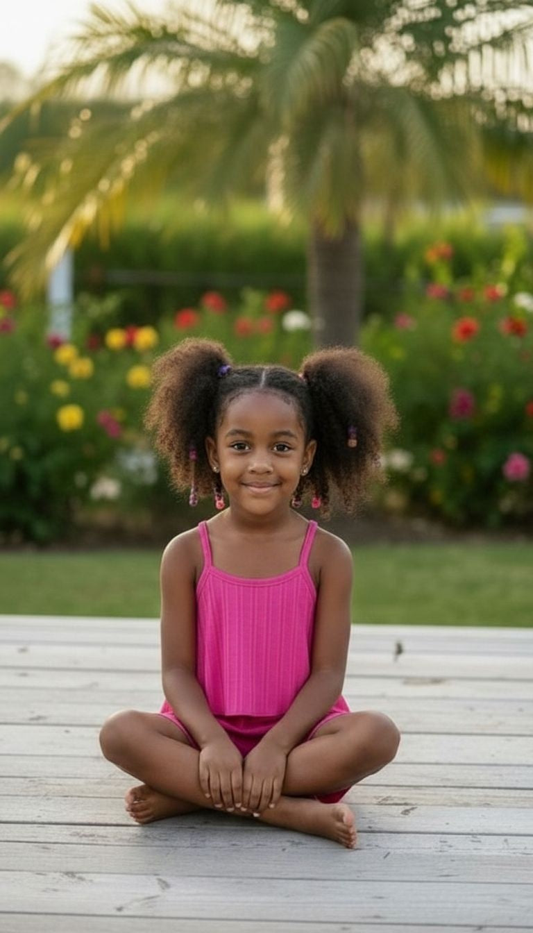 Girls’ Layered Tank Top & Shorts Set – 2‑Piece Summer Outfit