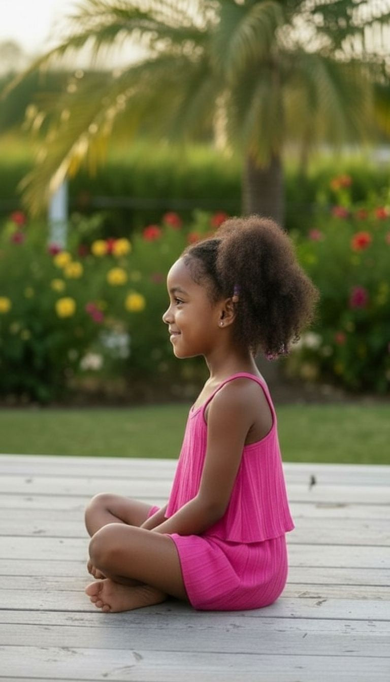 Girls’ Layered Tank Top & Shorts Set – 2‑Piece Summer Outfit