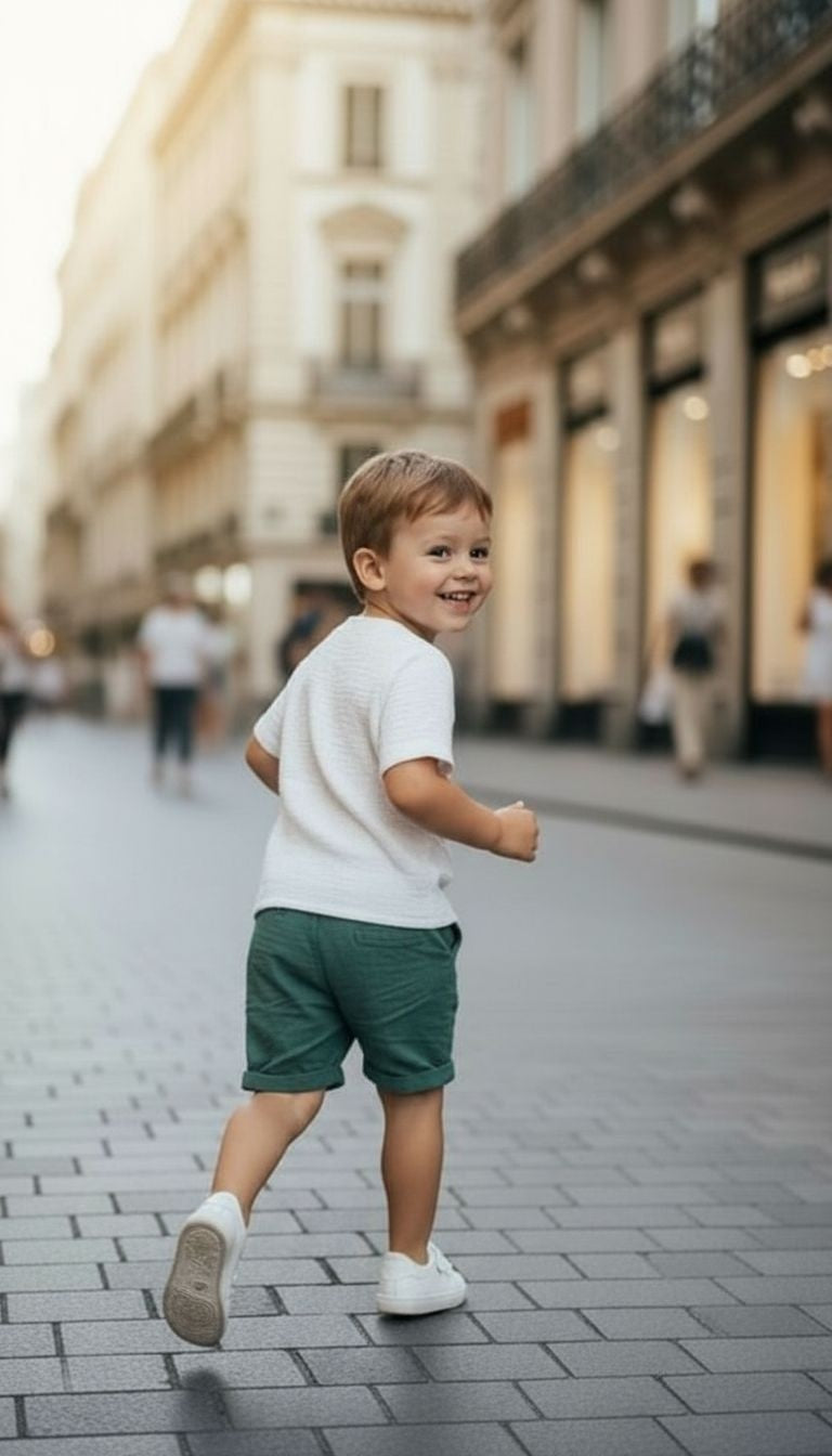 Button Henley Top and Shorts - 2- piece outfit set