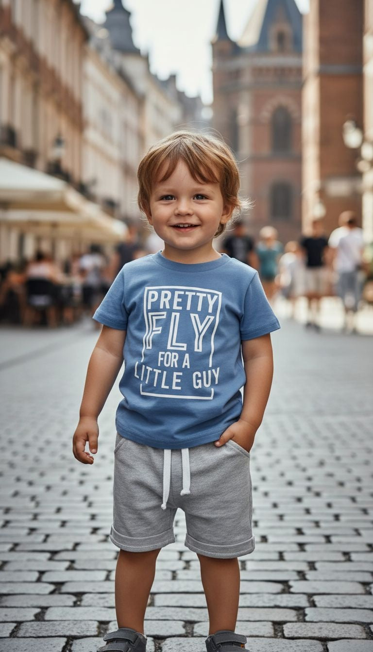 Fly Little Guy Graphic Tee & Shorts Set