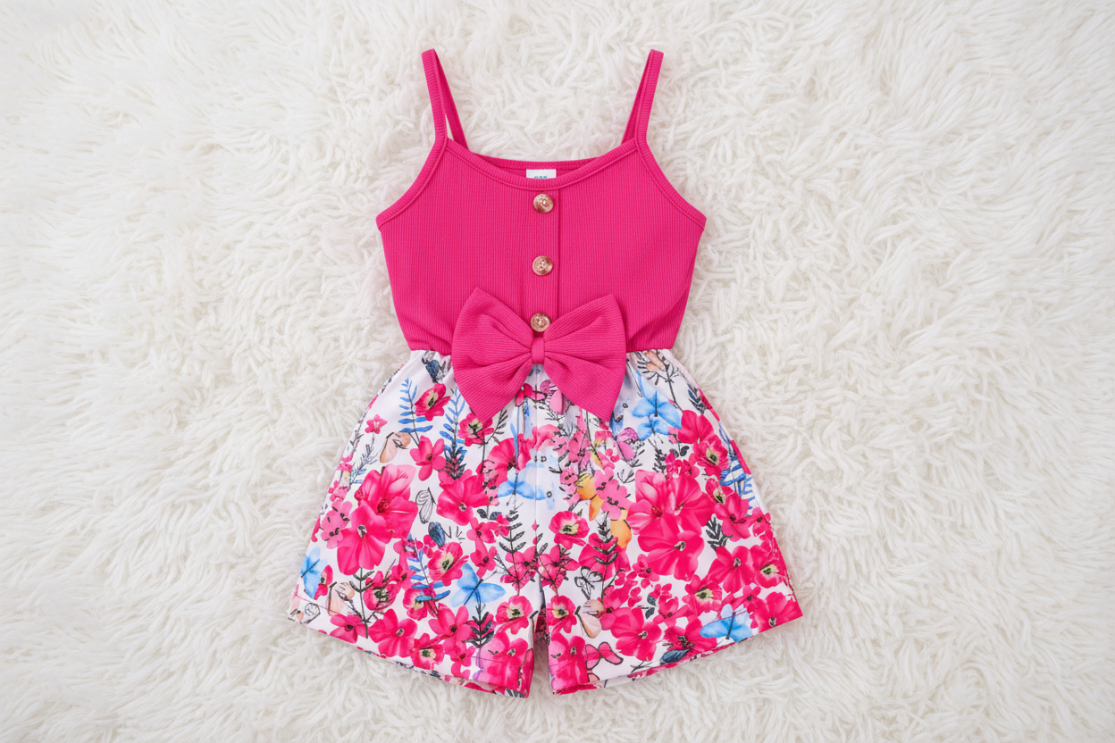Floral Bow Romper
