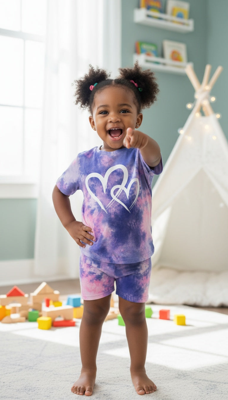 Purple & Pink Tie‑Dye Lounge Set