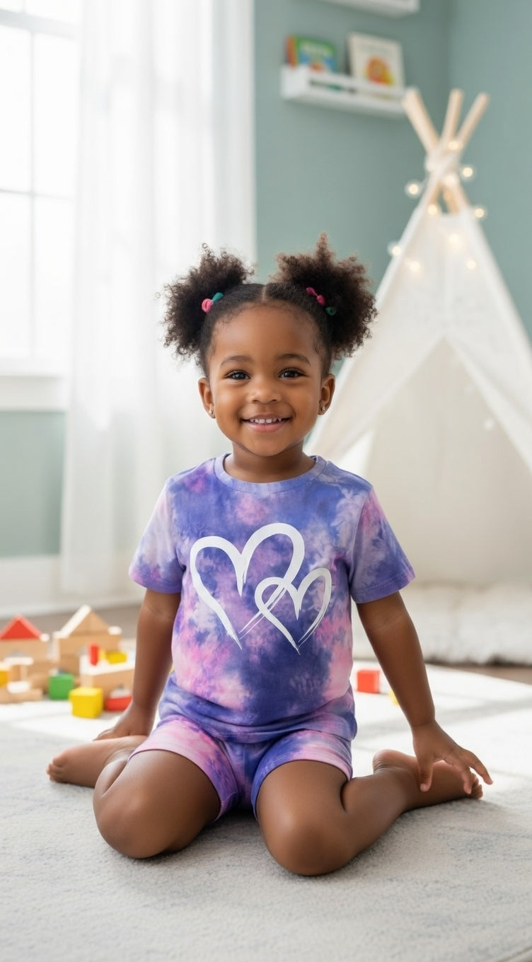 Purple & Pink Tie‑Dye Lounge Set