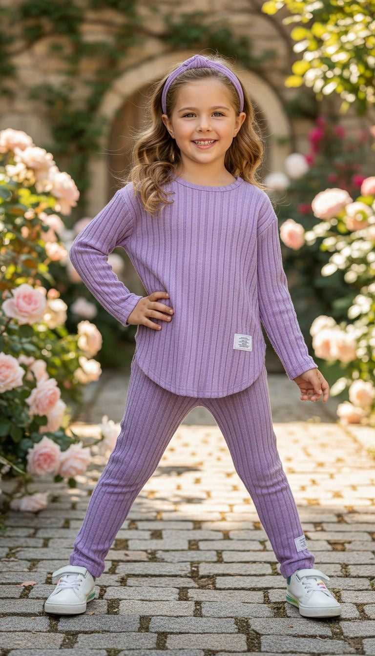 Two-Piece Ribbed Lounge Set