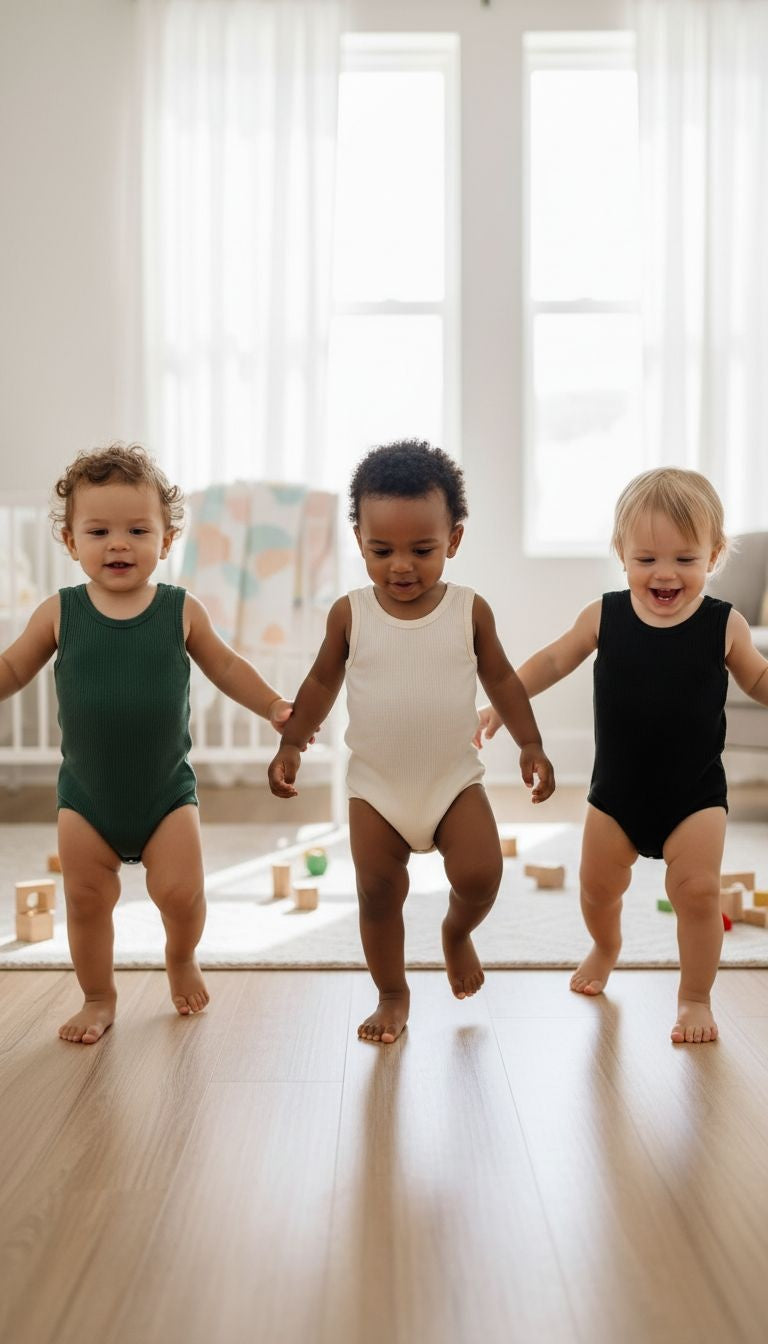 Baby Boys’ Sleeveless Ribbed Bodysuit – 3‑Pack