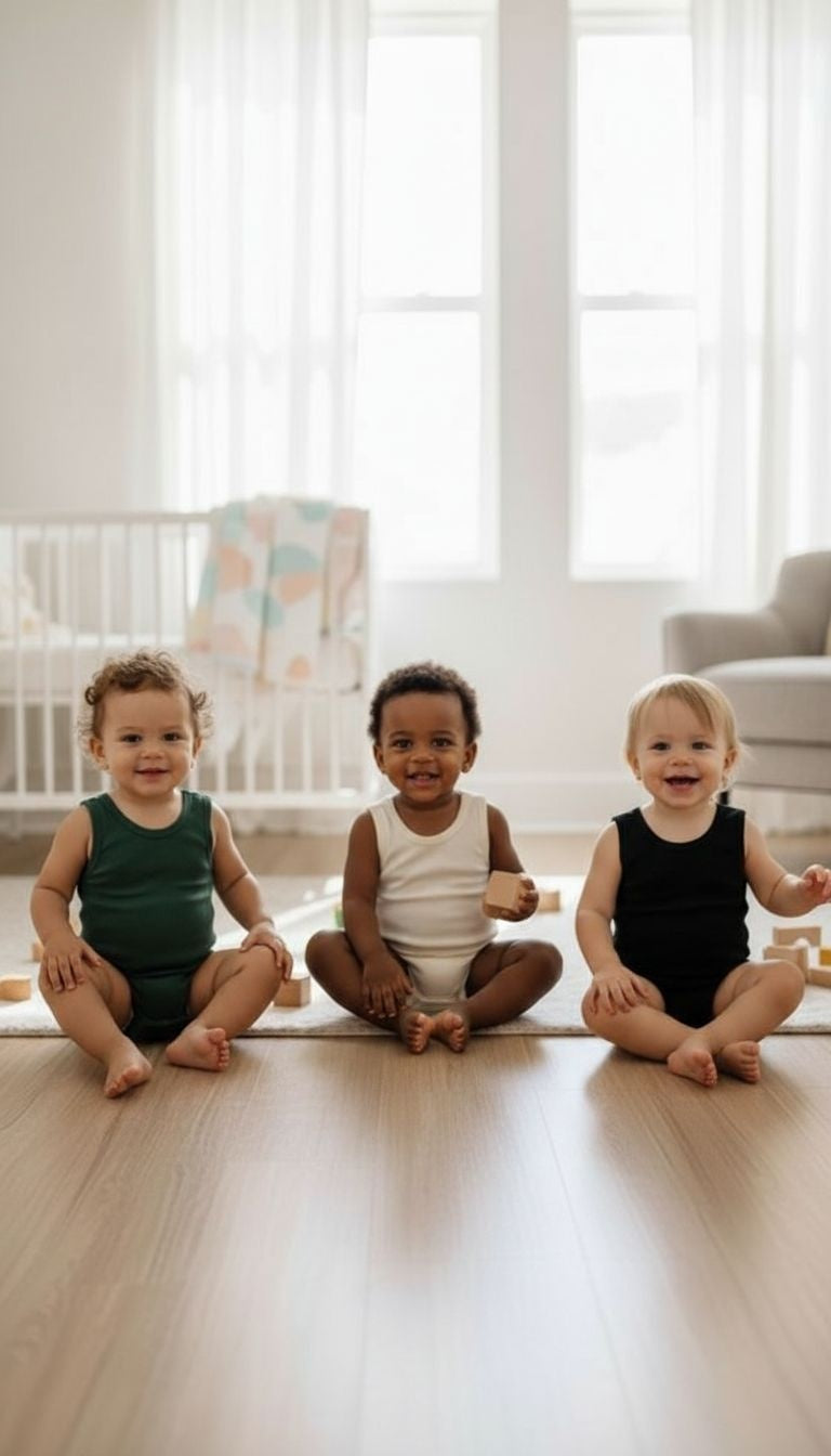 Baby Boys’ Sleeveless Ribbed Bodysuit – 3‑Pack