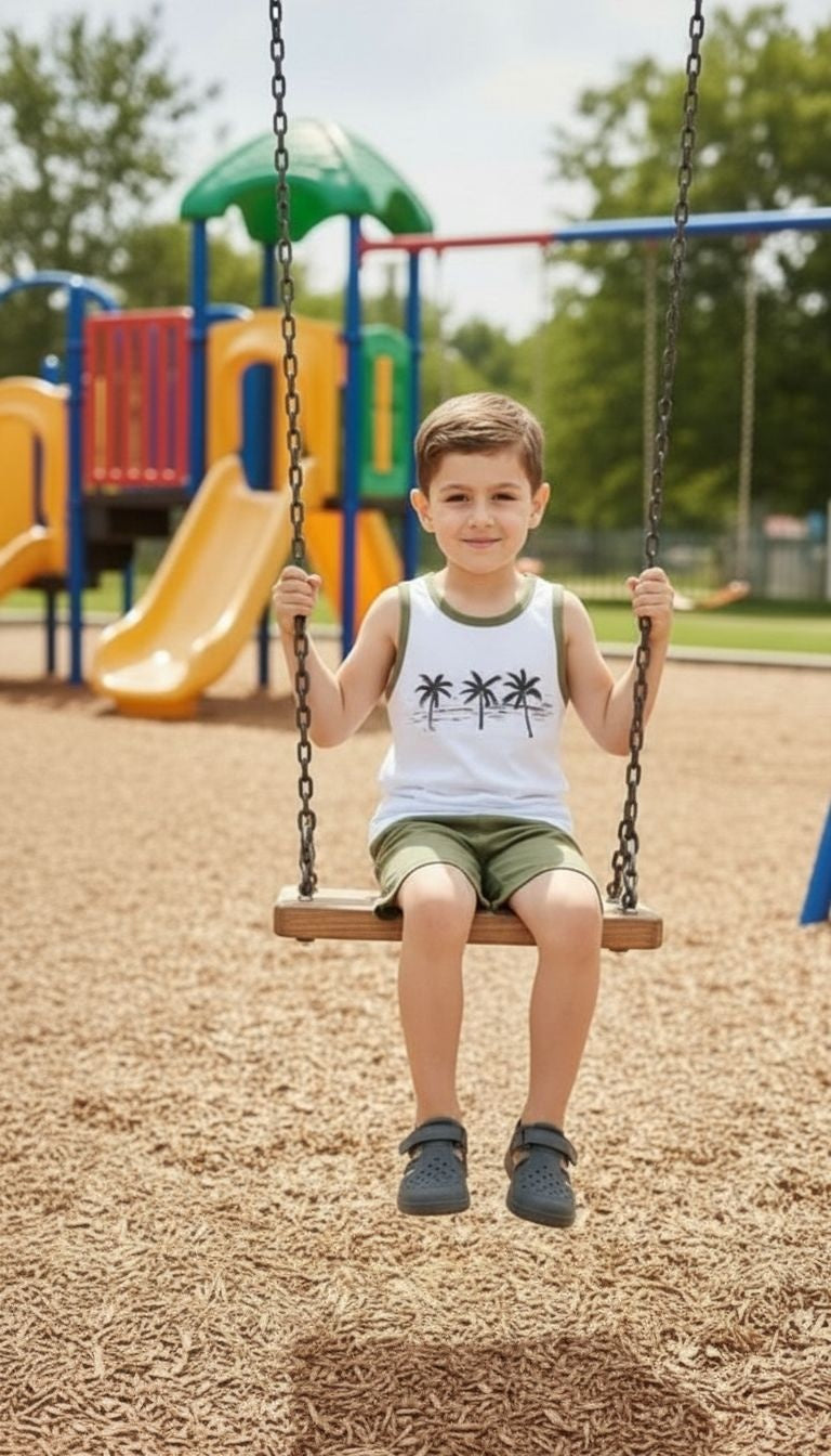 Boys’ Tropical Tank Top & Shorts Set