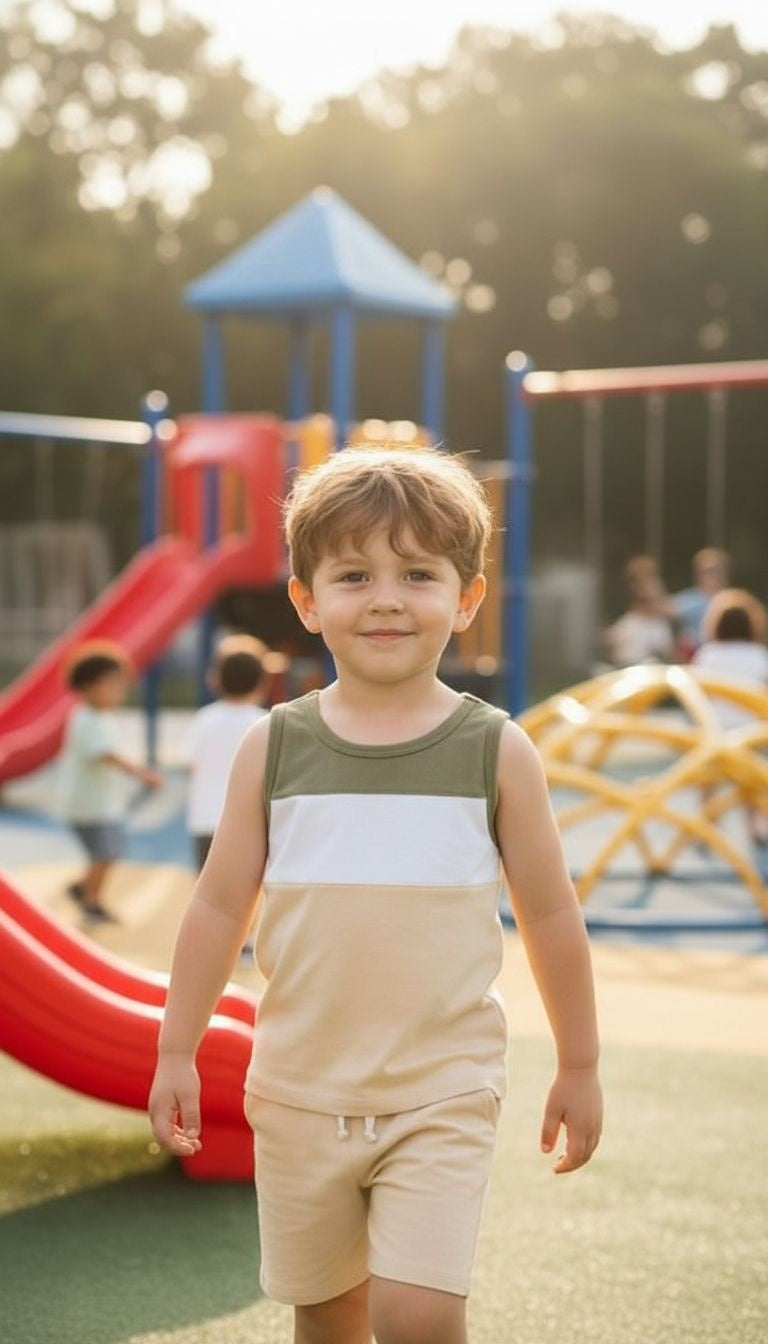 Boys’ Tropical Tank Top & Shorts Set