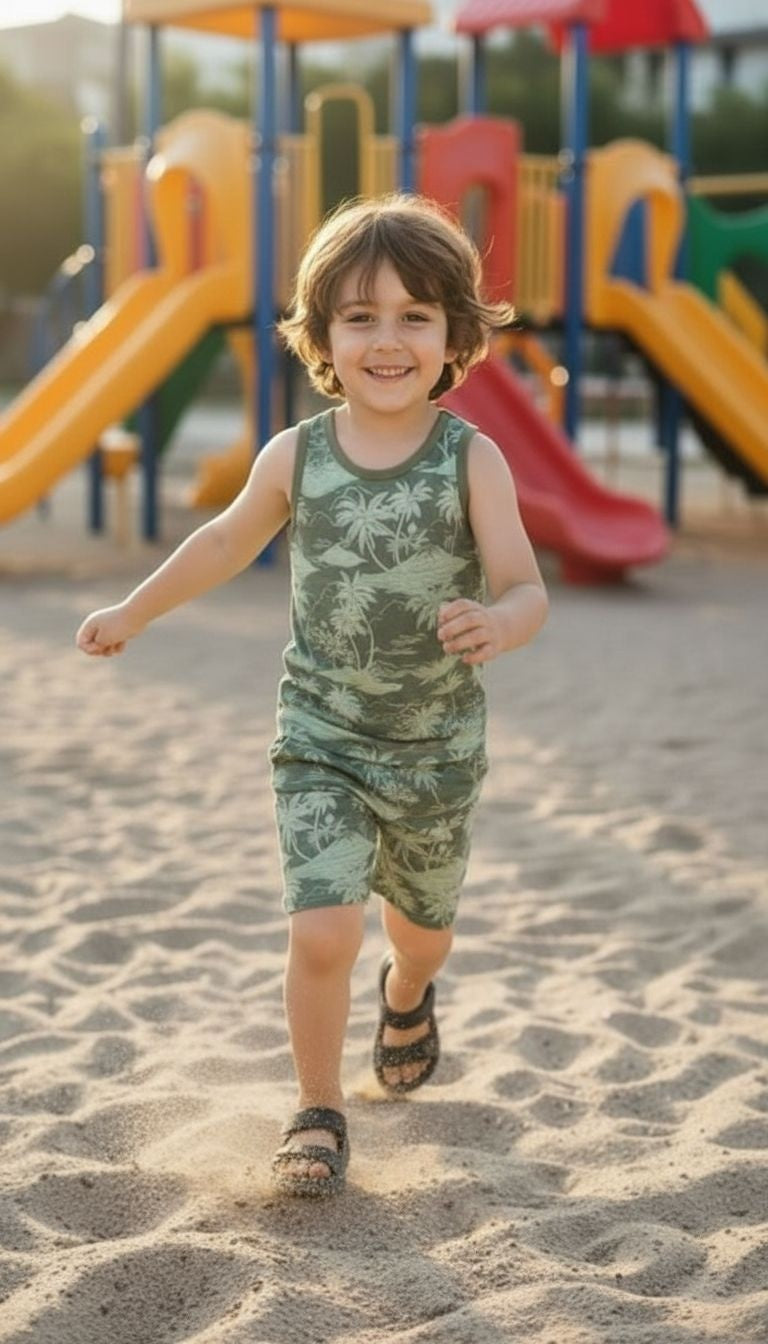 Boys’ Tropical Tank Top & Shorts Set