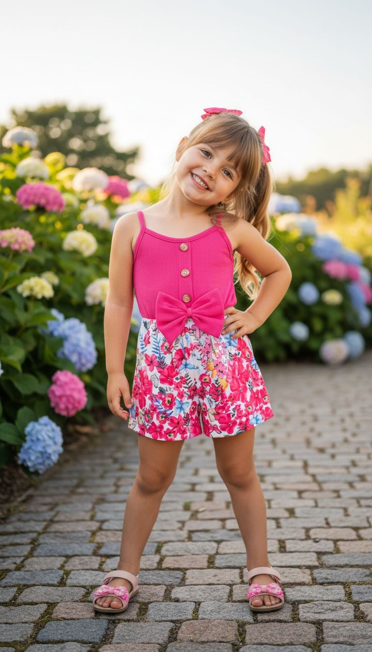 Floral Bow Romper