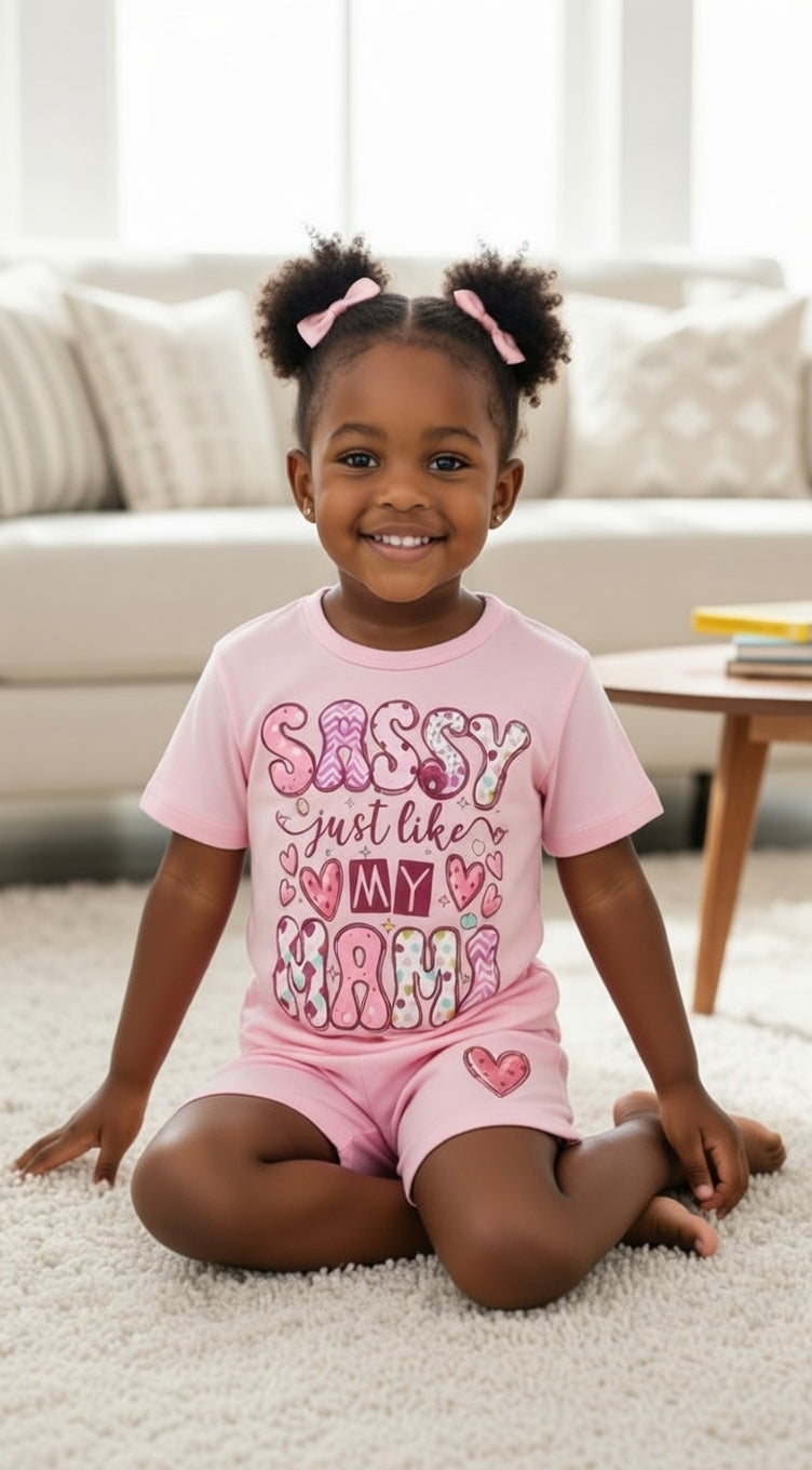 2‑Piece Pink Graphic Outfit