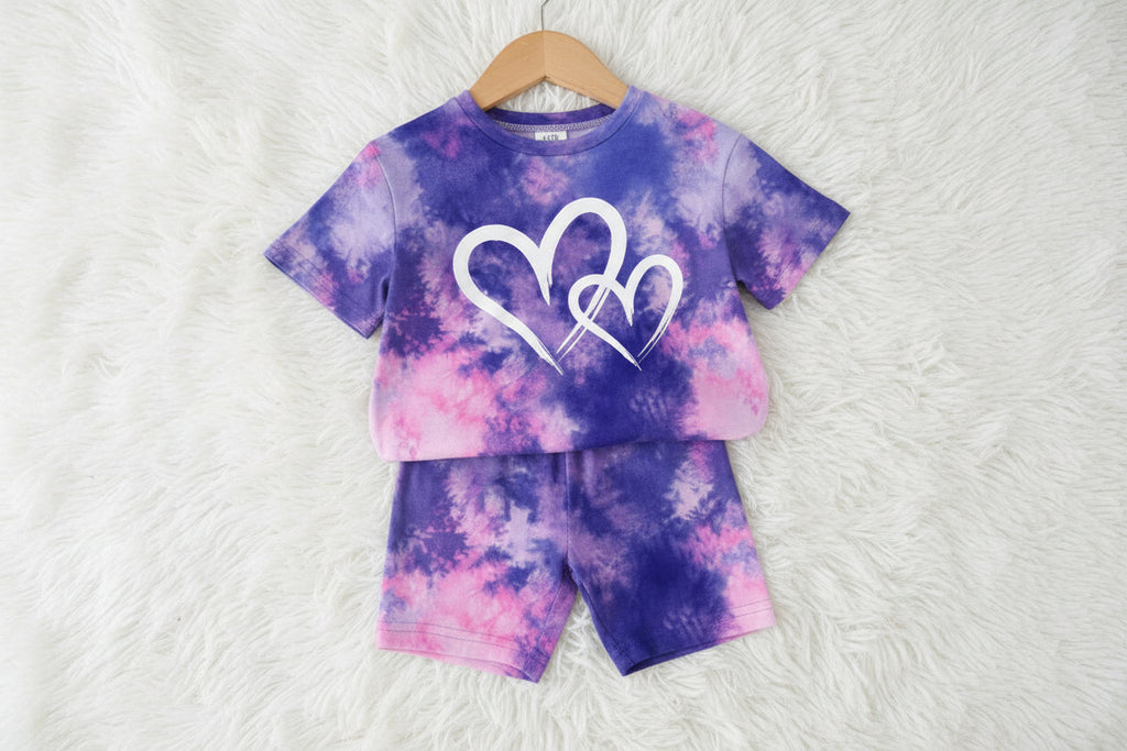 Purple & Pink Tie‑Dye Lounge Set