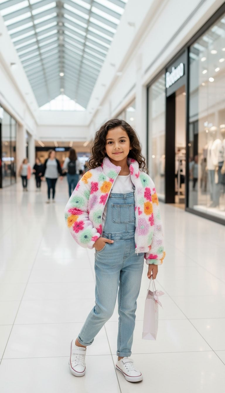 Floral Print Fleece Jacket