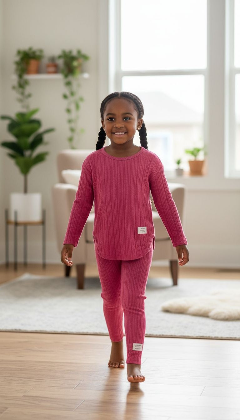 Two-Piece Ribbed Lounge Set