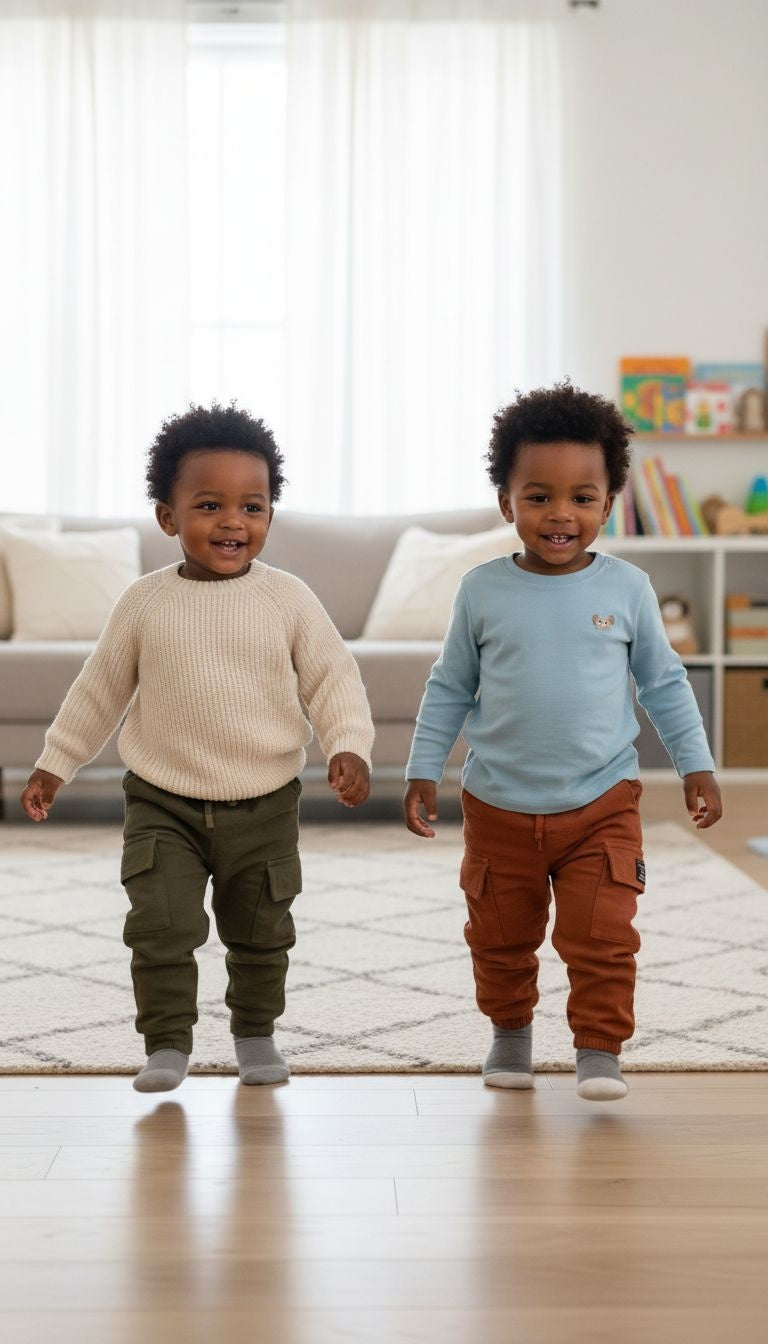 Trendy Comfort: Corduroy Cargo Pants for Kids (2-Pack)