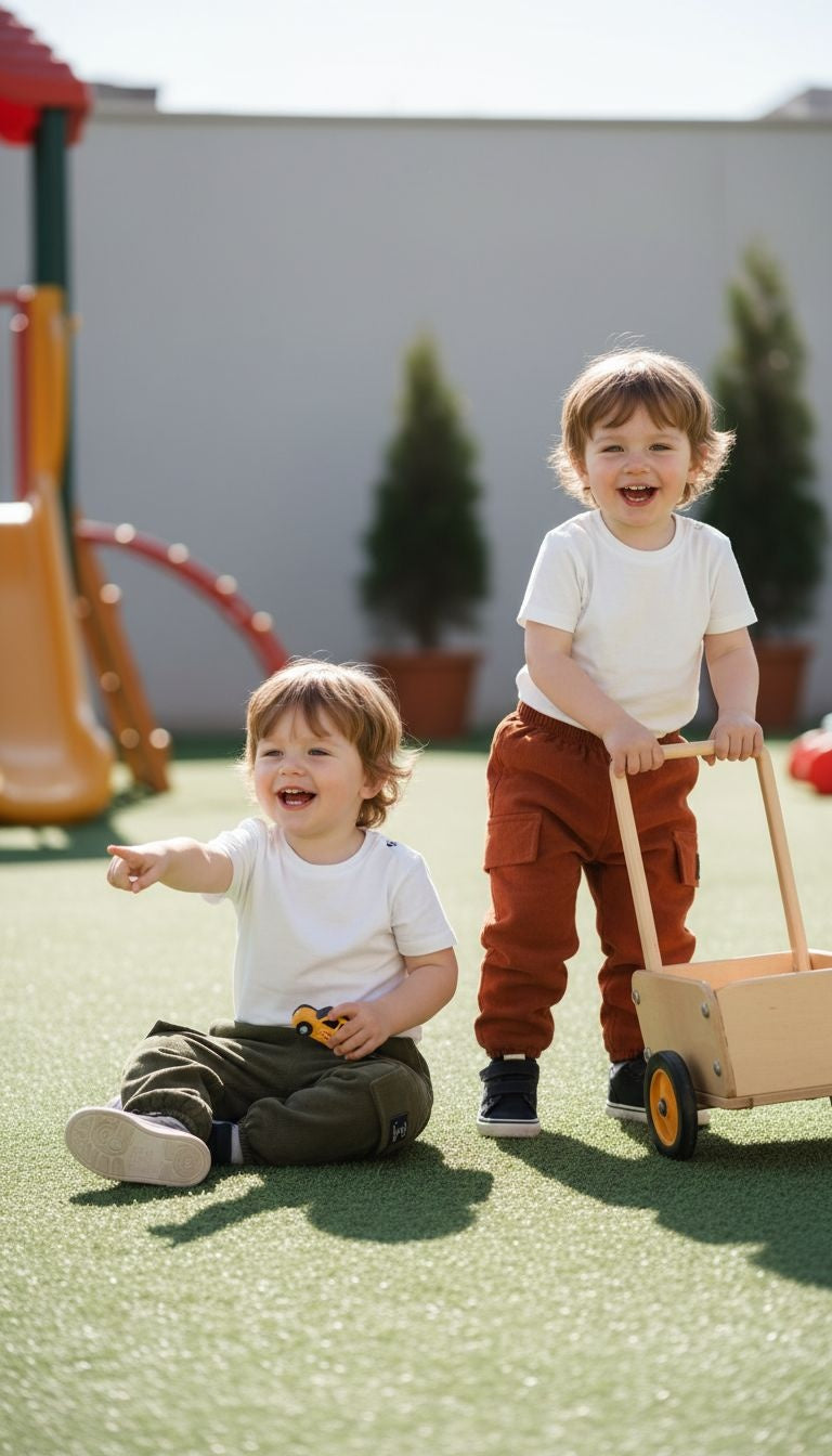 Trendy Comfort: Corduroy Cargo Pants for Kids (2-Pack)