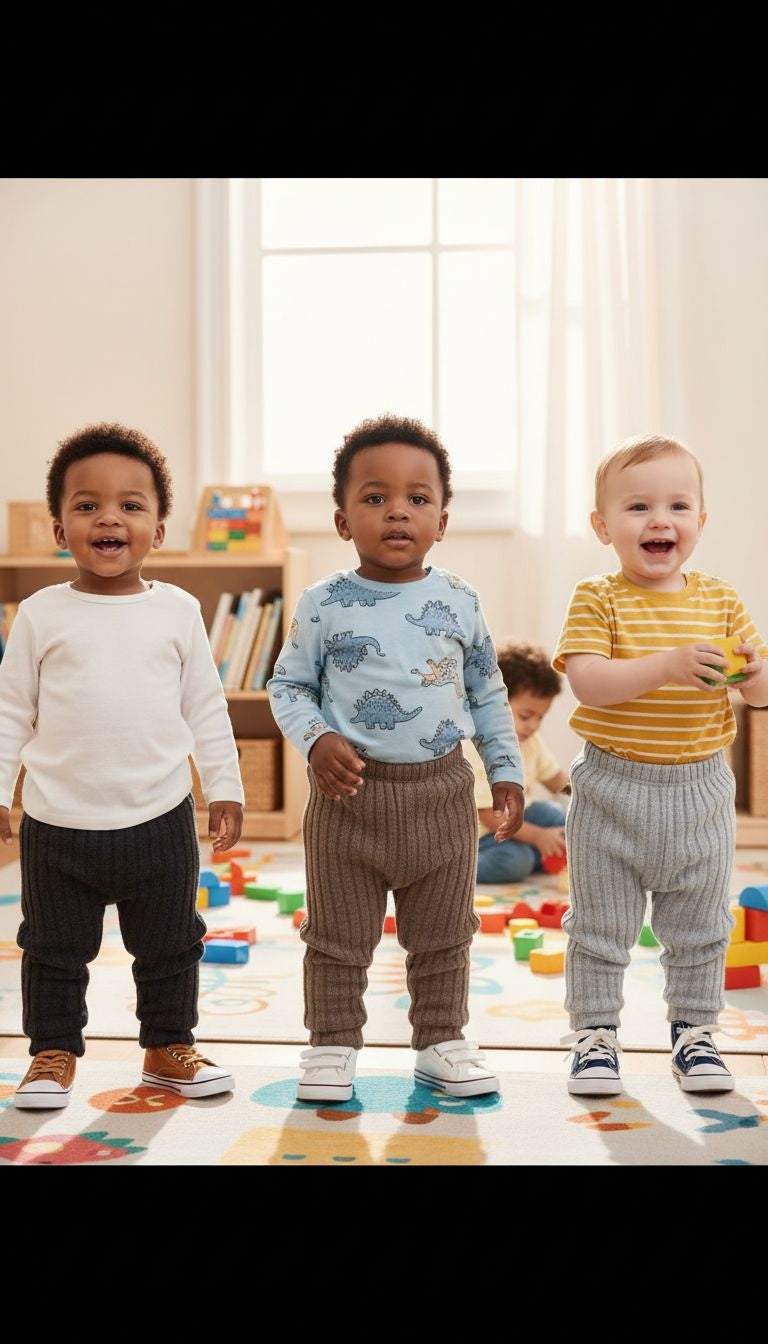 Cozy Ribbed Knit Pants – 3-Pack