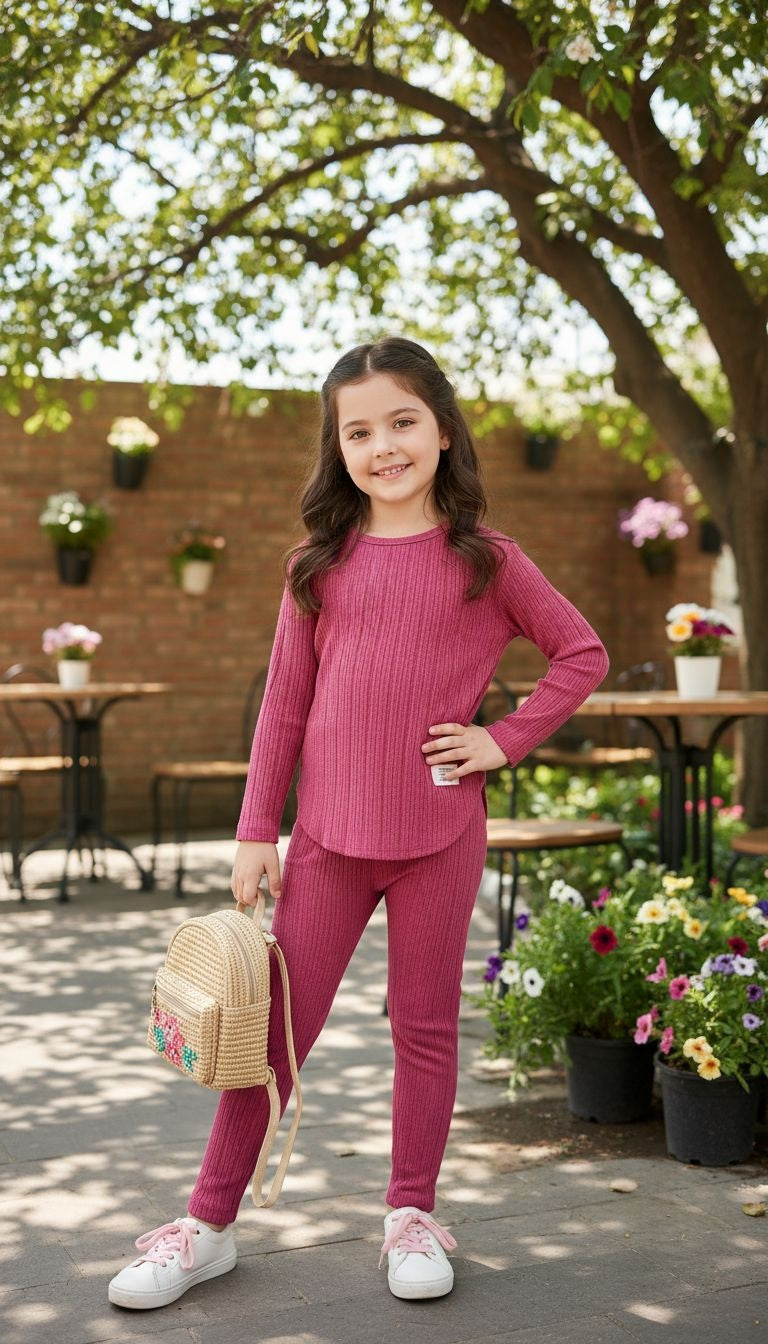 Two-Piece Ribbed Lounge Set