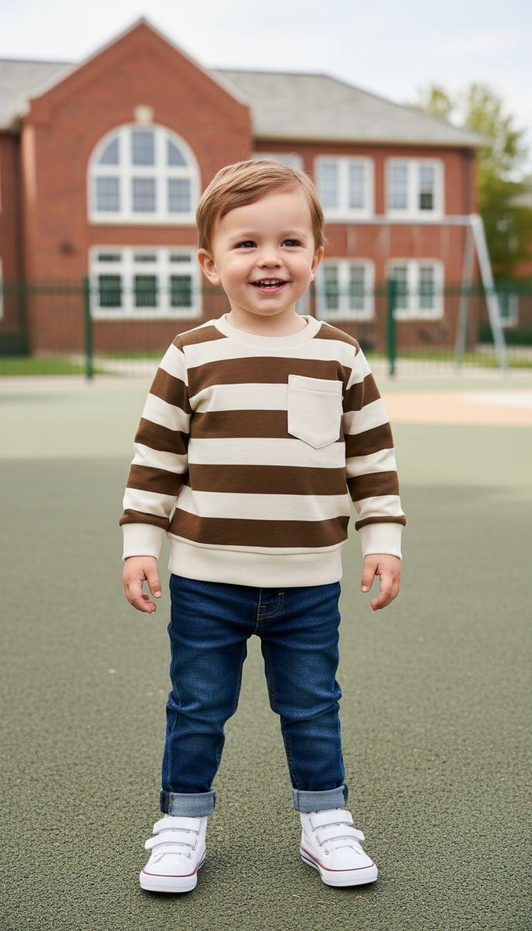 Classic Stripes: Long-Sleeve Pocket Sweater
