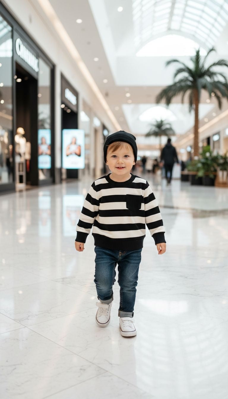Classic Stripes: Long-Sleeve Pocket Sweater